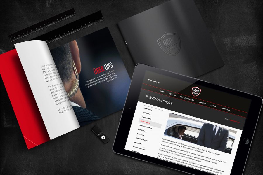 ABRA - Imagebroschüre, Website Tablet