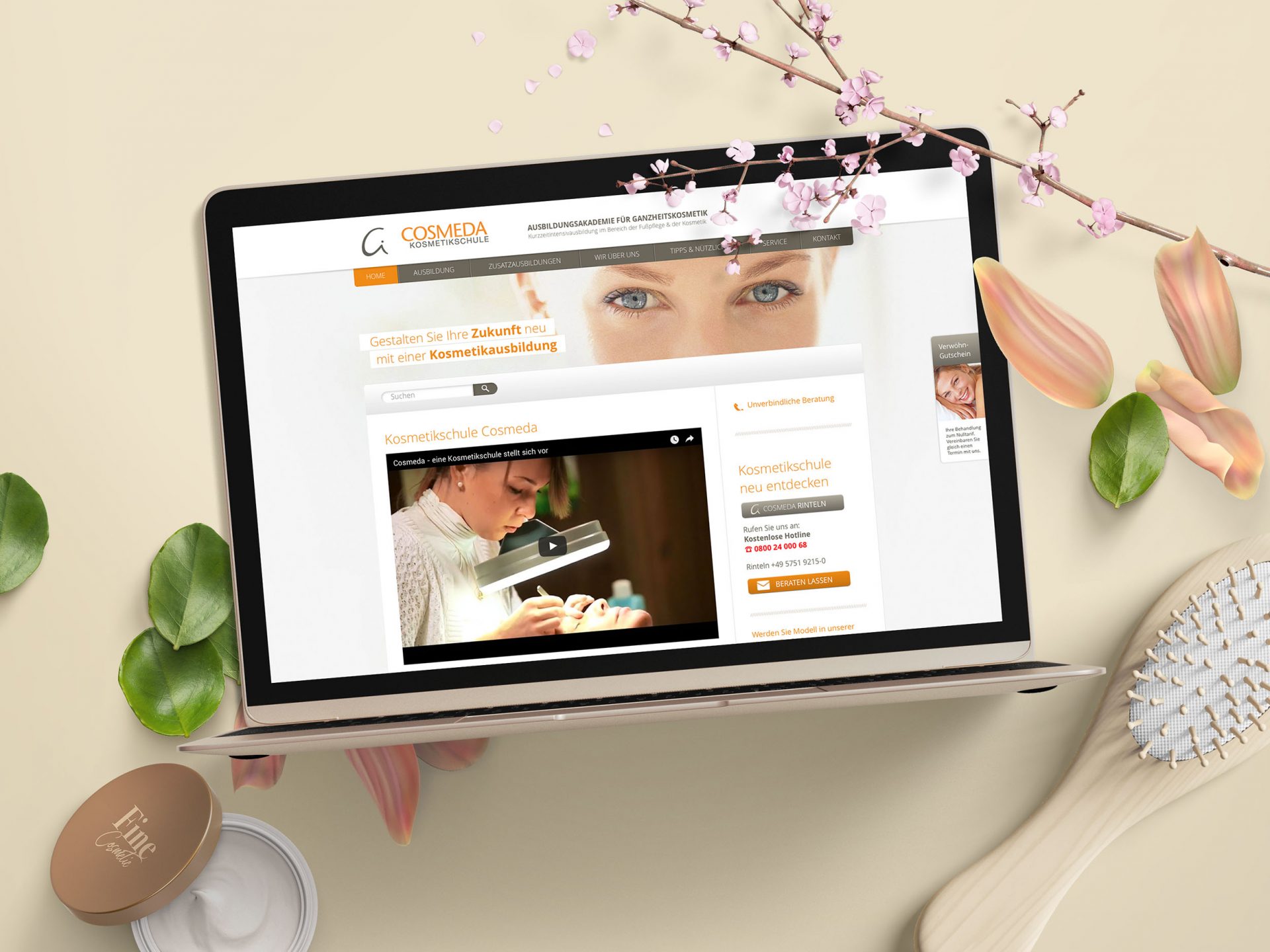 Kosmetikakademie Cosmeda Website